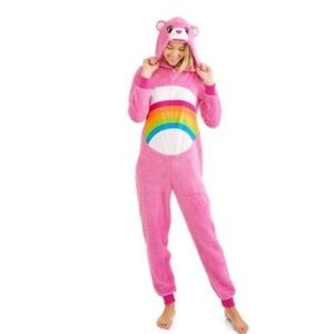 Pink  Rainbow carebear One-Piece adult Onesie